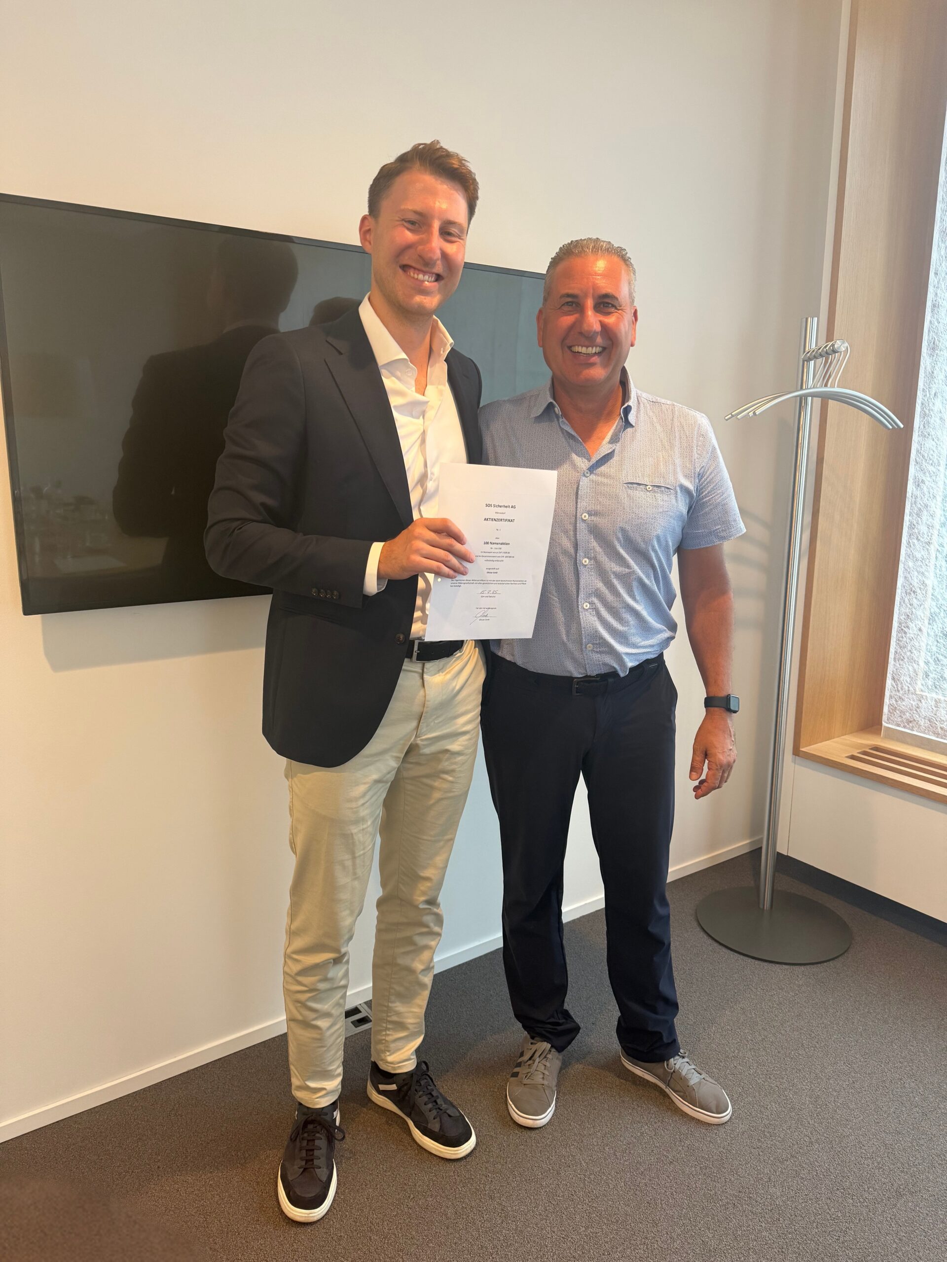 Jonas Gartenmeier und Olivier Smili, SOS Sicherheit AG Jonas Gartenmeier und Olivier Smili, SOS Sicherheit AG